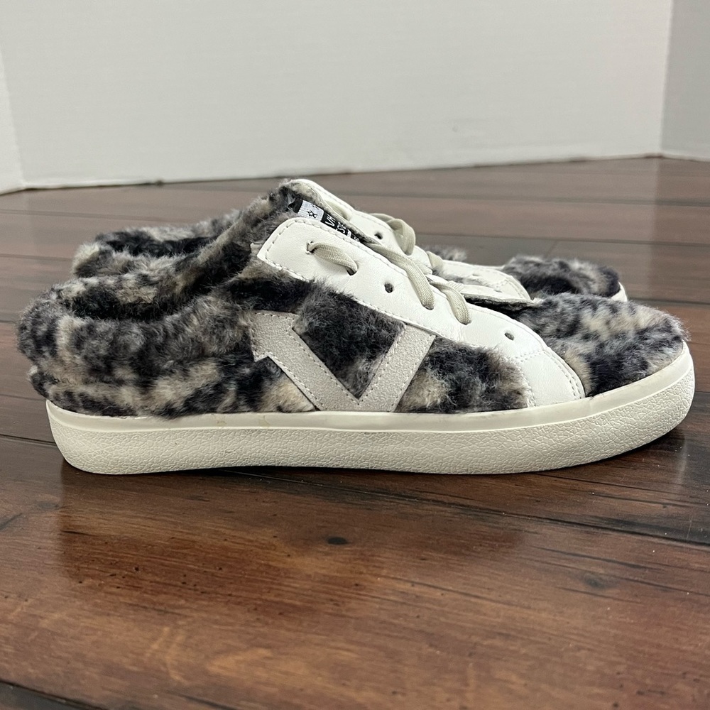 Vintage Havana Mix Snake Faux Fur Mule Sneakers - Size 6.5